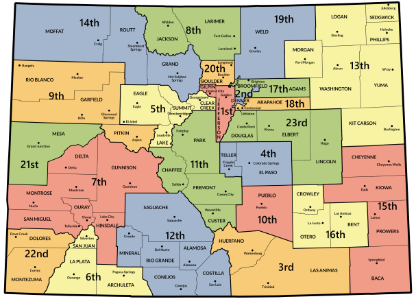 Colorado Judicial District Map