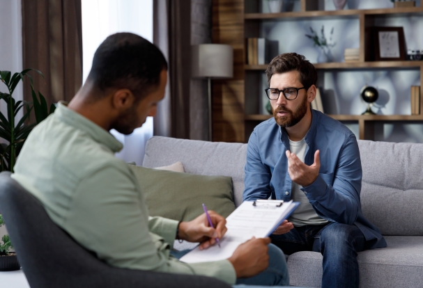 Men talking